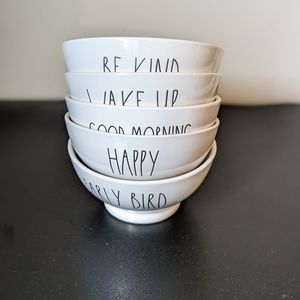 5 Rae Dunn Breakfast Ice Cream Cereal Bowls